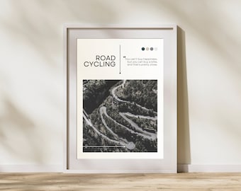 Rennrad Poster – Minimalistische Cycling Wall Art, Bike Poster, Geschenk für Radfahrer