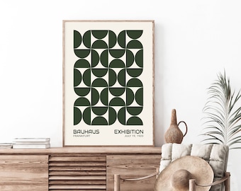 Bauhaus Exhibition Poster: Vintage Geometric Art Print (Digital Download)