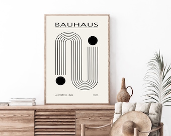Bauhaus Exhibition Poster: Geometric Wall Art (Digital Download)