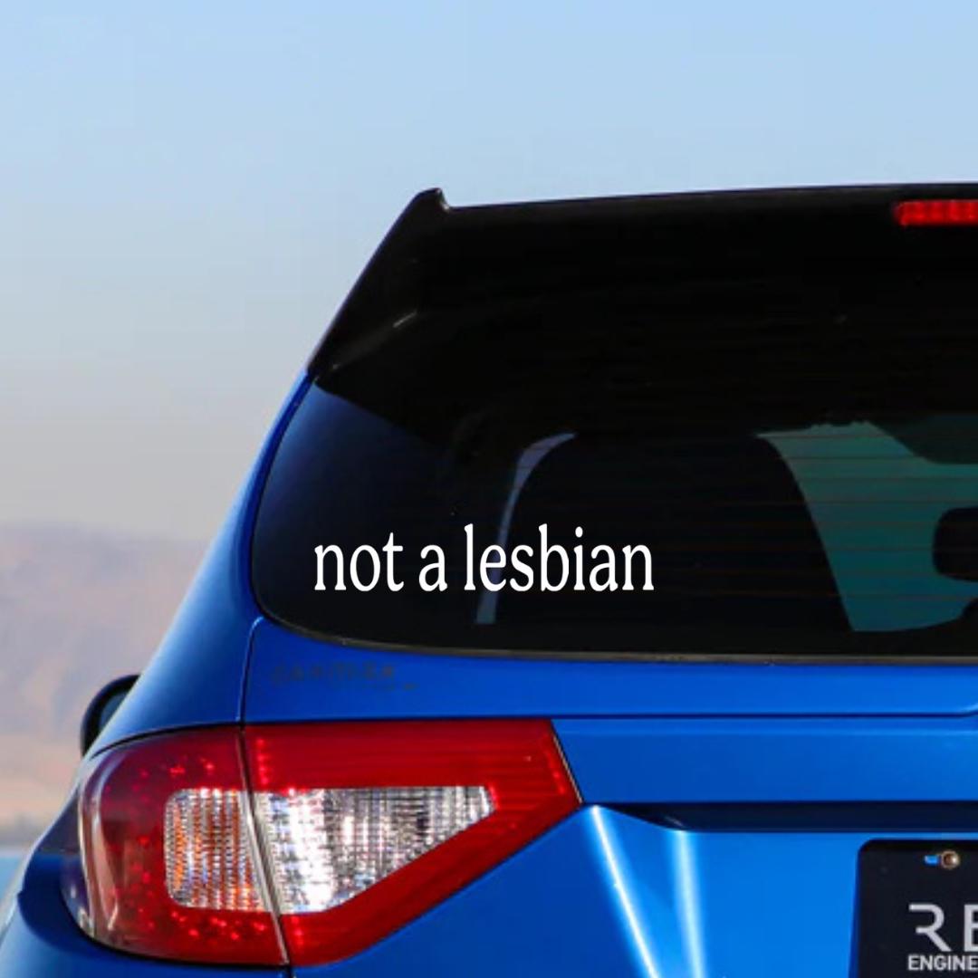 not a lesbian - WRX subaru impreza levorg jdm funny car sticker decal vinyl
