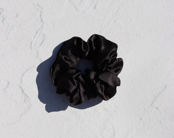 Black Silk Scrunchie