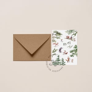 Carte de voeux + enveloppe | Nature | Animaux | Cadeaux | Greeting Card | Anniversaire | Birthday | Fête | Carte Double | PapeterielRosywood