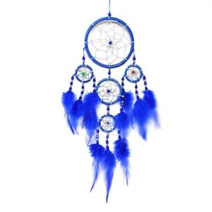 Blue Dreamcatcher for Boys Bedroom Dream Catcher Decoration 9cm x 30cm