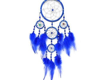 Blue Dreamcatcher for Boys Bedroom Dream Catcher Decoration 9cm x 30cm
