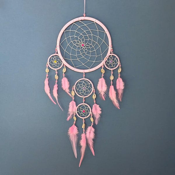 Attrape-rêves rose Attrape-rêves pour fille Attrape-rêves plumes Attrape-rêves rose bébé
