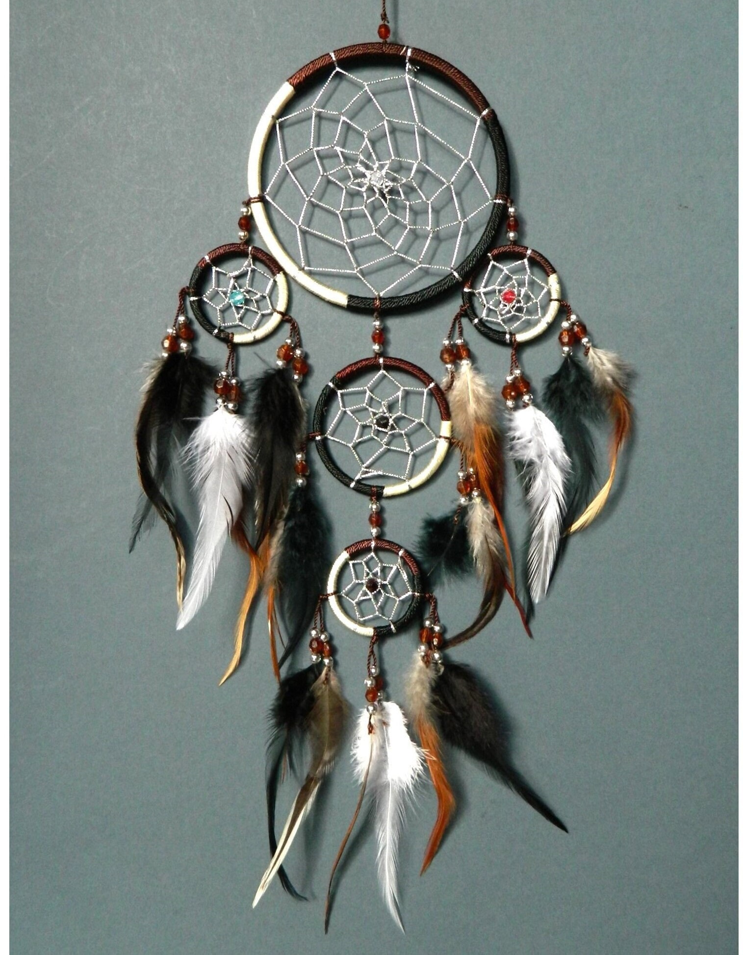 Dreamcatcher Brown Dream Catcher Handmade Black White  display picture 2