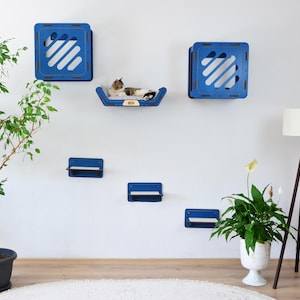 Cat Wall Furniture, Modern Cat Wall Shelves, Cat Wall Bed, Cat Steps, Cat Tower, Cat Play Furniture