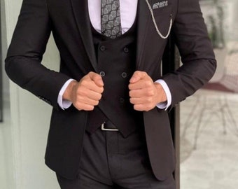 DARK BROWN SUITS, Three Piece Men Suit for Wedding, Engagement, Prom, Groom wear and Groomsmen Suits All Color Available