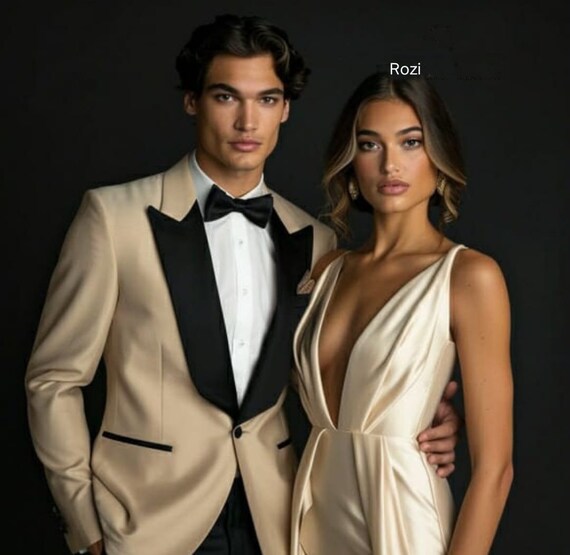 Traje color crema de 2 piezas con clase para hombre trajes clasicos entallados para hombre moda Formal para hombre trajes de fiesta para novio de boda traje hecho a mano Etsy Mexico
