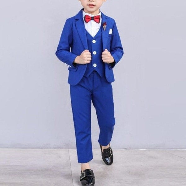 Kid's & Boy's Suit Slim Fit Blue Suit 3 Piece Suit Wedding Wear Boy Suit Party Wear Suits All Color Available