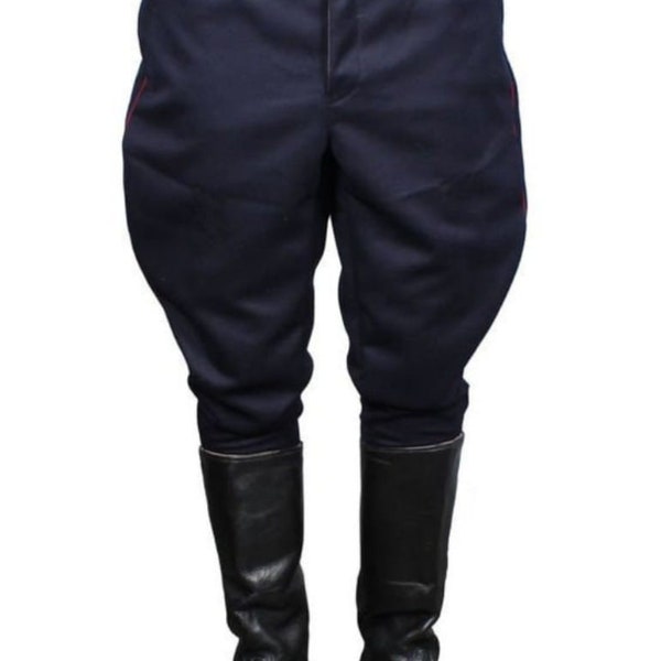 Jodhpurs Blau Breeches Reithose Reitersporthose Latzhose Reiten Jodhpurs American Baggy Pants Französisch Retro Shorts