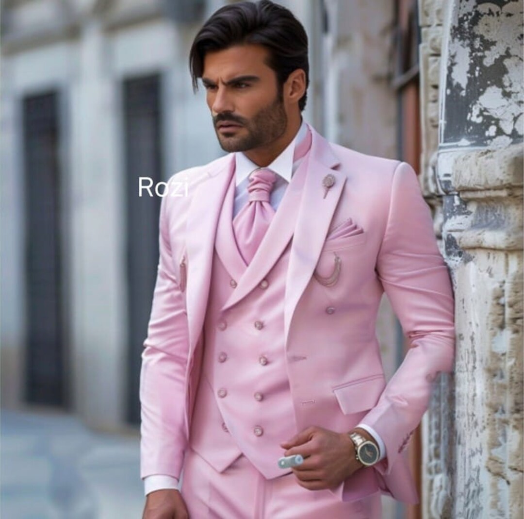 Men Light Pink Suit Men Wedding Wear Gift Suits Men Wedding Luxury Suit ...