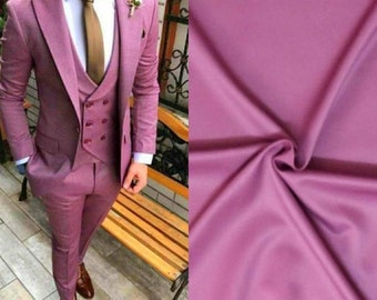 Onion Pink three piece suit , tuxedo wedding suits for men , bespoke wedding suit , groomsmen suits , Mens Suits All Color Available