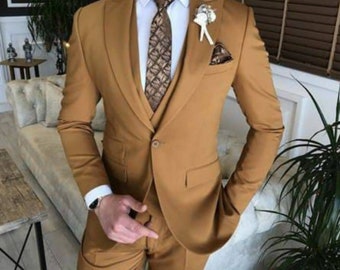 Yellow Suits For men, Men Suits 3 piece, Slim fit Suits, Tuxedo Suits, Dinner Suits, Wedding Groom suits, Bespoke For Men