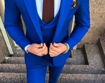 Three piece suits, blue suit,wedding suit, groomsmen suit, fitted suit,slim fit suit, modern suit,classic suits,suits, jacket and Suits