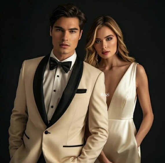 TRAJES DE HOMBRE Traje crema para hombre Traje de hombre 2 piezas Traje de boda crema para novio traje de fiesta para hombre cena recepcion traje sangeet regalo hombres Etsy Espana
