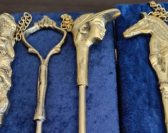 Unique Handle Design Long Brass Shoe Horns,Three Wise Monkeys,Polo Player,Horse-Head,Flower Bouquet Shoe Horn for dad|mama|grandpa|boyfriend