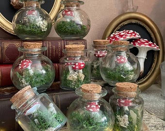 Pequeñas cúpulas de hongo