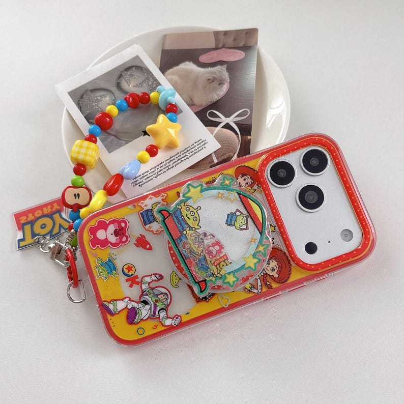 Toy Story Characters Red MAGSAFE Phone Case with Accessory, Kawaii Y2K Cute Cover for iPhone 17 16 15 14 13 Pro Max, Gift for Her