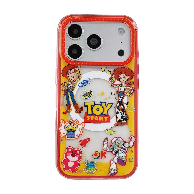 Toy Story Characters Red MAGSAFE Phone Case with Accessory, Kawaii Y2K Cute Cover for iPhone 17 16 15 14 13 Pro Max, Gift for Her