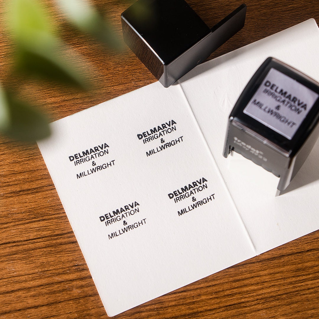 Custom Logo Stamp Custom Monogram Stamp Self Inking Stamp Etsy