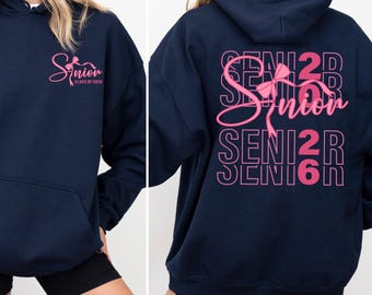 2026 Senior Hoodie, Two Sided Senior 2026 Coquette Sweatshirt, High School Graduation Gifts, Graduation 2026 Hoodie, College Grad Sweater