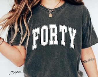 Custom 40th Birthday T-shirt, Comfort Colors Forty Shirt, 1986 Birthday Shirt, Personalized Birth Year Tee