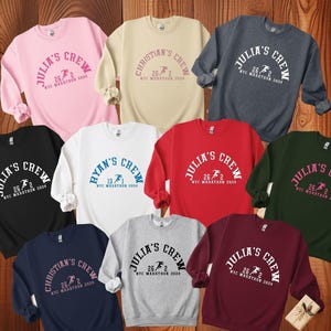 Custom Marathon Supporter Crew Sweatshirt, Personalized Family Matching Run Club Half Marathon Crew Sweatshirt, Marathon Running Hoodie