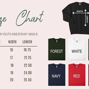 Custom Text Sweatshirt: Personalized School Sweatshirt, Family Matching Sweat image 11