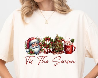 Tis The Season Shirt, Comfort Colors T-shirt, Winter Merry Christmas 2025 Xmas Gift Tshirt