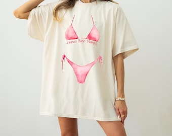 Bikini Bachelorette Shirt, Comfort Colors Coastal Swimsuit Tshirts, Bachelorette Party Bikinis and Martinis Tropical Tee