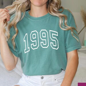 Comfort Colors Custom Birth Year Shirt, Birthday Tshirts, 1995 Shirt, 30th Birthday, 1995 Birth Year Hello 30 Shirt Gift, Personalized Gift