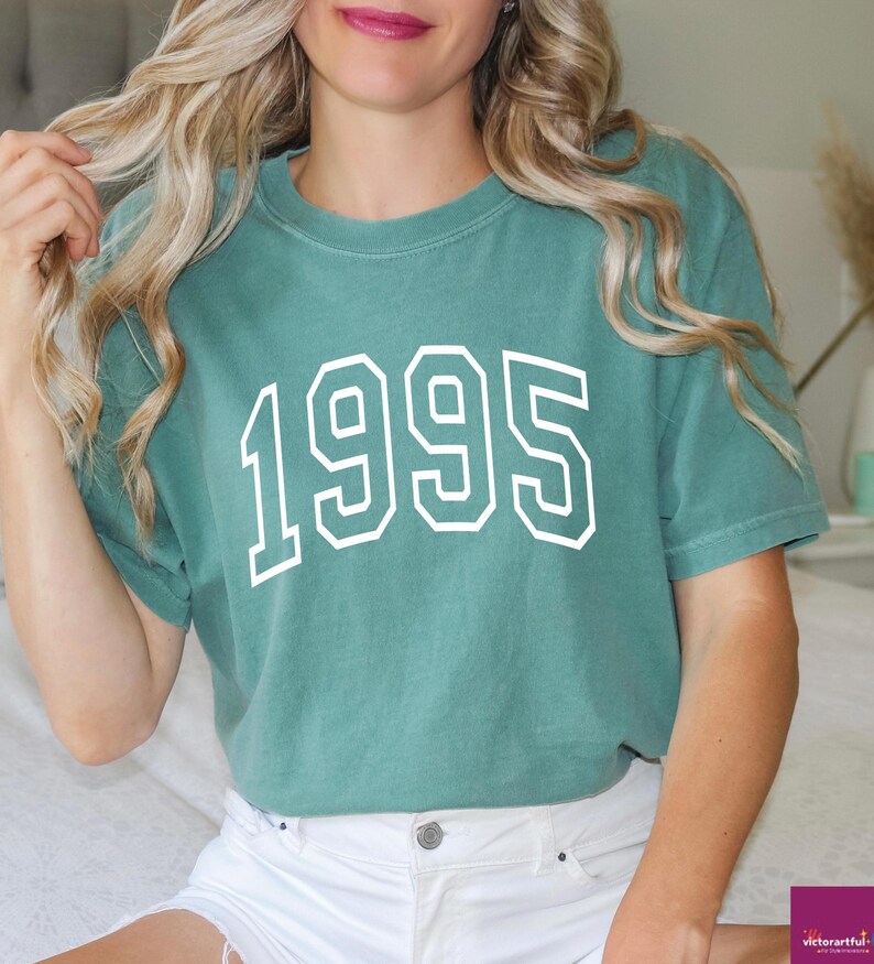 Comfort Colors Custom Birth Year Shirt, Birthday Tshirts, 1995 Shirt, 30th Birthday, 1995 Birth Year Hello 30 Shirt Gift, Personalized Gift