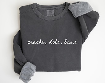 Comfort Colors Mahjong Sweatshirt, Cracks Dots Bams Sweat, Mahjong Player Game Lover Gift Sweater