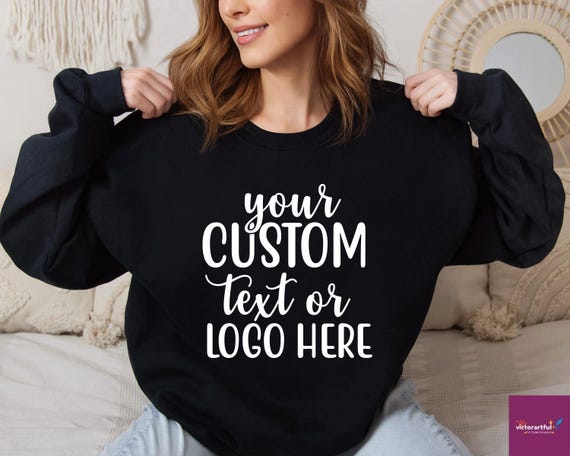 Custom Text Sweatshirt: Personalized School Sweatshirt, Family Matching Sweat