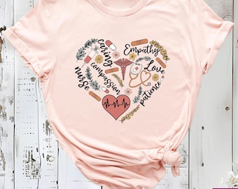 Love Nurse Shirt, Nurse TShirt, Nurse Tees, Wild Flowers Nurse TShirt, Cute Nurse Shirts, Nurse Appreciation Gift, Nurse Week, Nurse Tee
