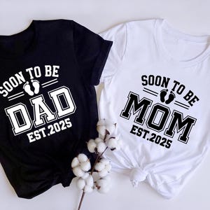 Custom Comfort Colors Mam and Dad Shirts, Soon to be Est Mom Dad Hospital Outfit Shirts, Pregnancy Announcement Shirt, Dad Gift for New Mom