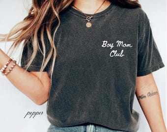 Boy Mom Club Shirt, Comfort Colors Mom of Boys Tee, Boy Mama TShirt, Mother's Day Gift, Trendy Motherhood Tee