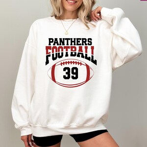 Custom Football Sweatshirt, Personalized Football Player Name and Number Sweatshirt, Sport Football Team Sweater, Football Mom Sweatshirt