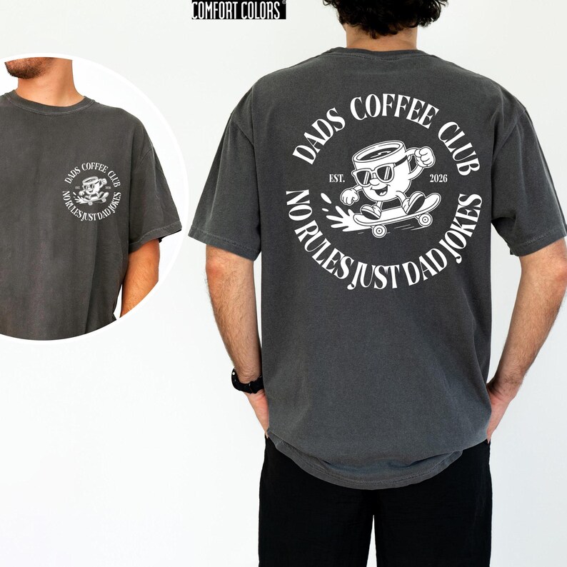 Celebrate the joy of fatherhood with this cozy Comfort Colors shirt, designed especially for new dads and coffee lovers alike. Inspired by the warmth of family moments, this tee perfectly blends style and comfort, making it an ideal Fathers Day gift or a thoughtful addition to any dad's wardrobe. Whether he's enjoying a quiet coffee break or cheering at the ballpark, this dads coffee club shirt honors those special connections.