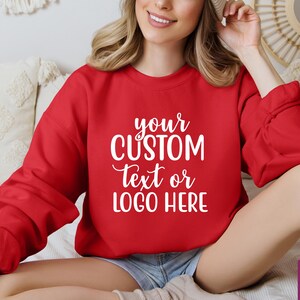 Custom Text Design Sweatshirt, Personalized Writing Saying Sweatshirt, Custom School Logo Personalized Sweatshirt, Matching Family Hoodie