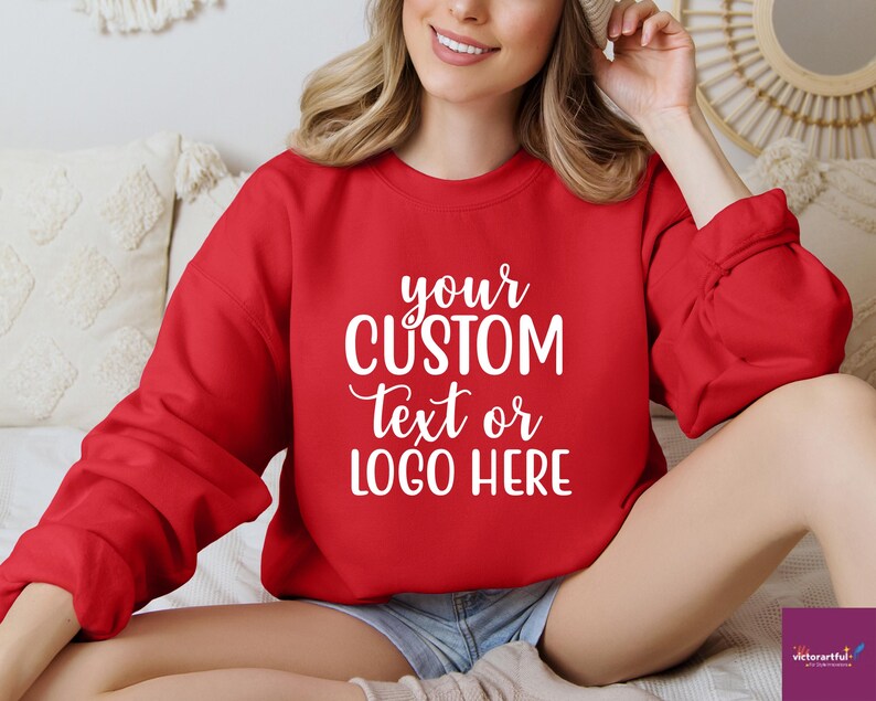 Custom Text Design Sweatshirt, Personalized Writing Saying Sweatshirt, Custom School Logo Personalized Sweatshirt, Matching Family Hoodie