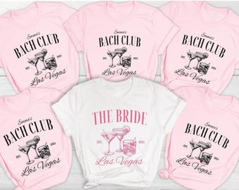 Custom Location Bachelorette Party Shirts, The Bach Club Bridal Party Bachelorette Shirts, Personalized Luxury Bachelorette Wedding Shirt