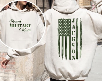Custom Army Family Hoodie, Personalized Proud Military Matching Sweatshirt, 4th Of July Members Gift