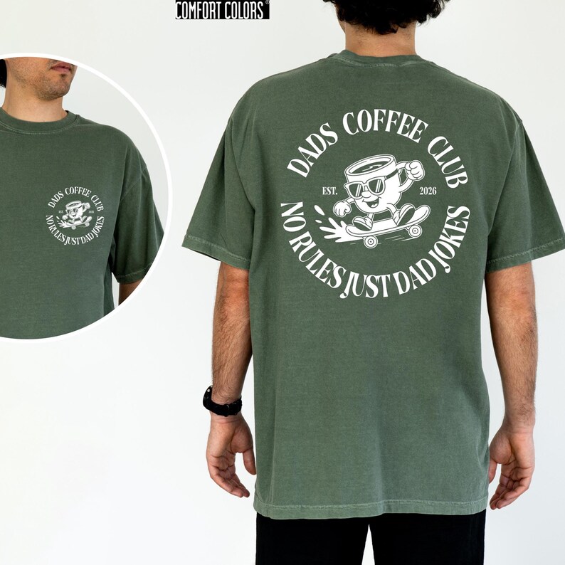 Celebrate the joy of fatherhood with this cozy Comfort Colors shirt, designed especially for new dads and coffee lovers alike. Inspired by the warmth of family moments, this tee perfectly blends style and comfort, making it an ideal Fathers Day gift or a thoughtful addition to any dad's wardrobe. Whether he's enjoying a quiet coffee break or cheering at the ballpark, this dads coffee club shirt honors those special connections.