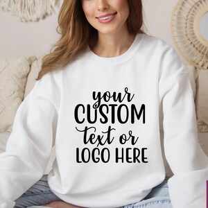 Custom Text Design Sweatshirt, Personalized Writing Saying Sweatshirt, Custom School Logo Personalized Sweatshirt, Matching Family Hoodie