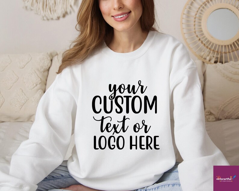 Custom Text Design Sweatshirt, Personalized Writing Saying Sweatshirt, Custom School Logo Personalized Sweatshirt, Matching Family Hoodie