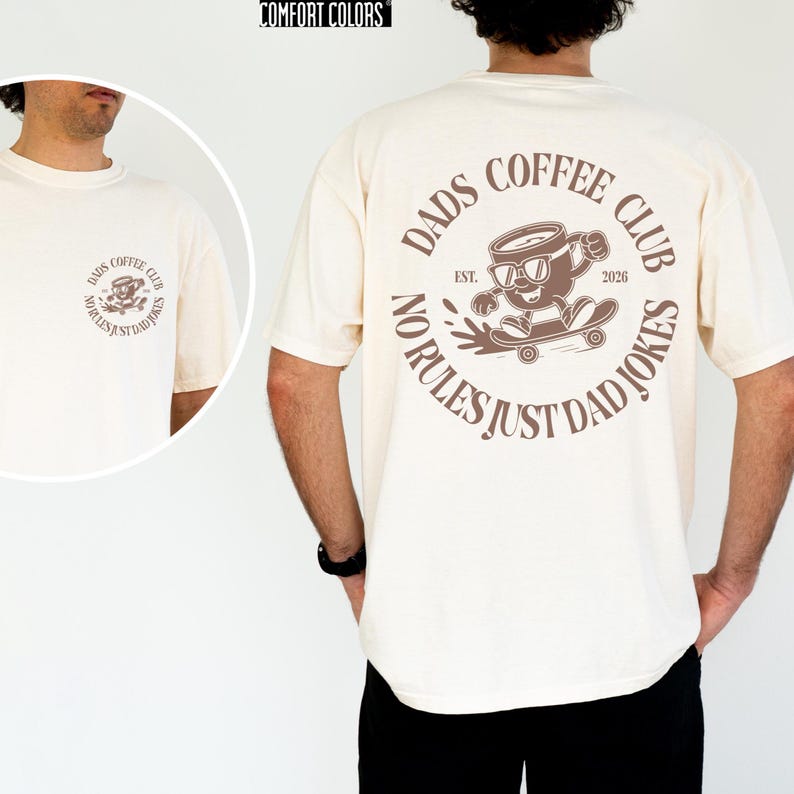 Celebrate the joy of fatherhood with this cozy Comfort Colors shirt, designed especially for new dads and coffee lovers alike. Inspired by the warmth of family moments, this tee perfectly blends style and comfort, making it an ideal Fathers Day gift or a thoughtful addition to any dad's wardrobe. Whether he's enjoying a quiet coffee break or cheering at the ballpark, this dads coffee club shirt honors those special connections.