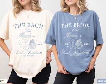 Customized Bachelorette Comfort Colors Shirts, Bachelorette Party Shirts, Bridal Party Shirts, Social Club Bach Club The Bride Club Shirt