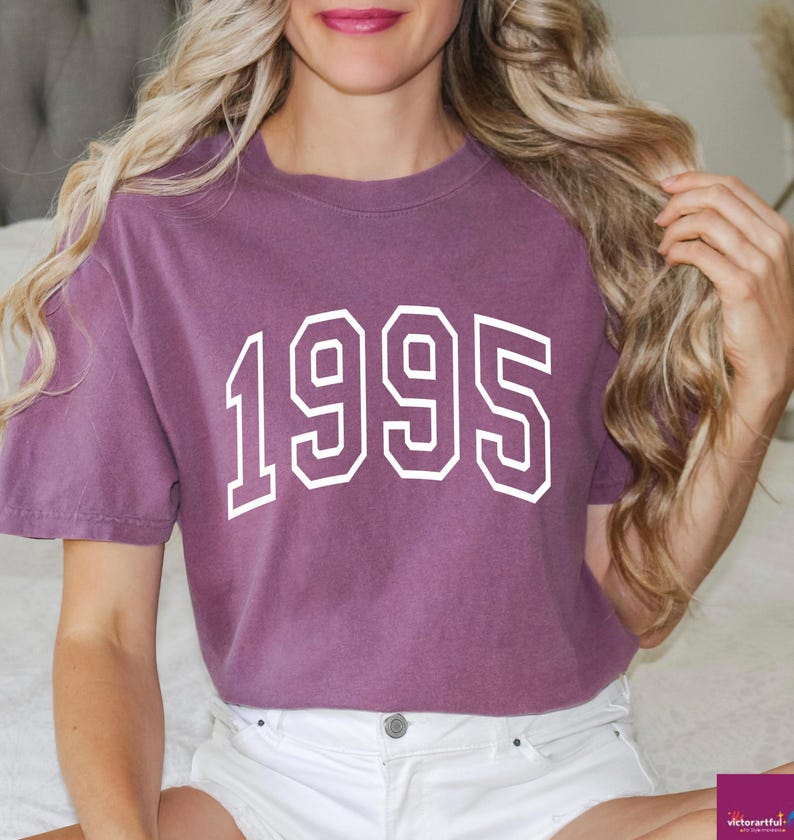 Comfort Colors Custom Birth Year Shirt, Birthday Tshirts, 1995 Shirt, 30th Birthday, 1995 Birth Year Hello 30 Shirt Gift, Personalized Gift